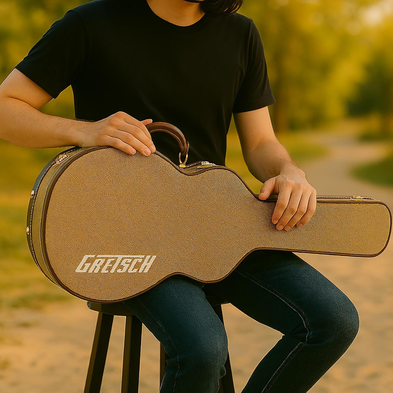 Gretsch G2420T Streamliner Hollow Body Electric Guitar Case - Tweed Bundle with Strap, Cable, and Picks
