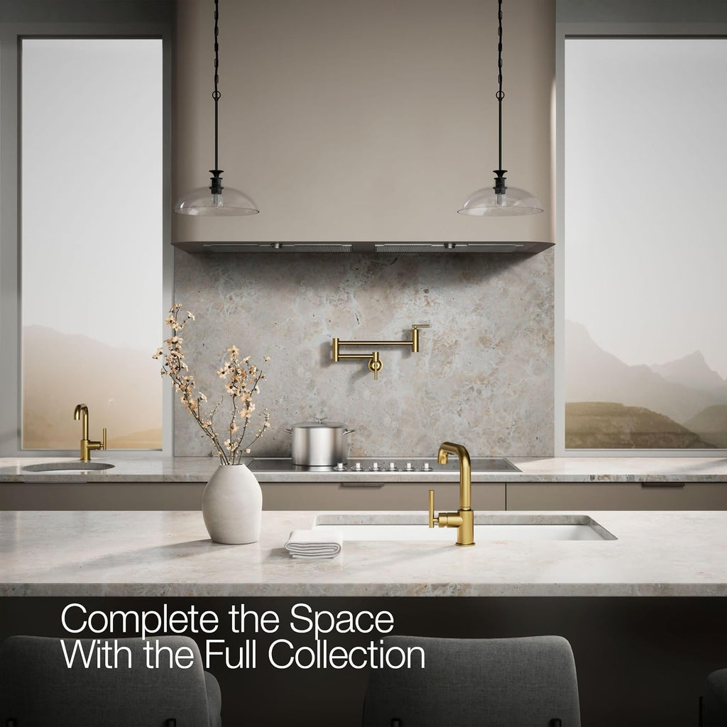KOHLER Purist Single-hole Kitchen Sink Faucet With 7-in Pull-out Spout