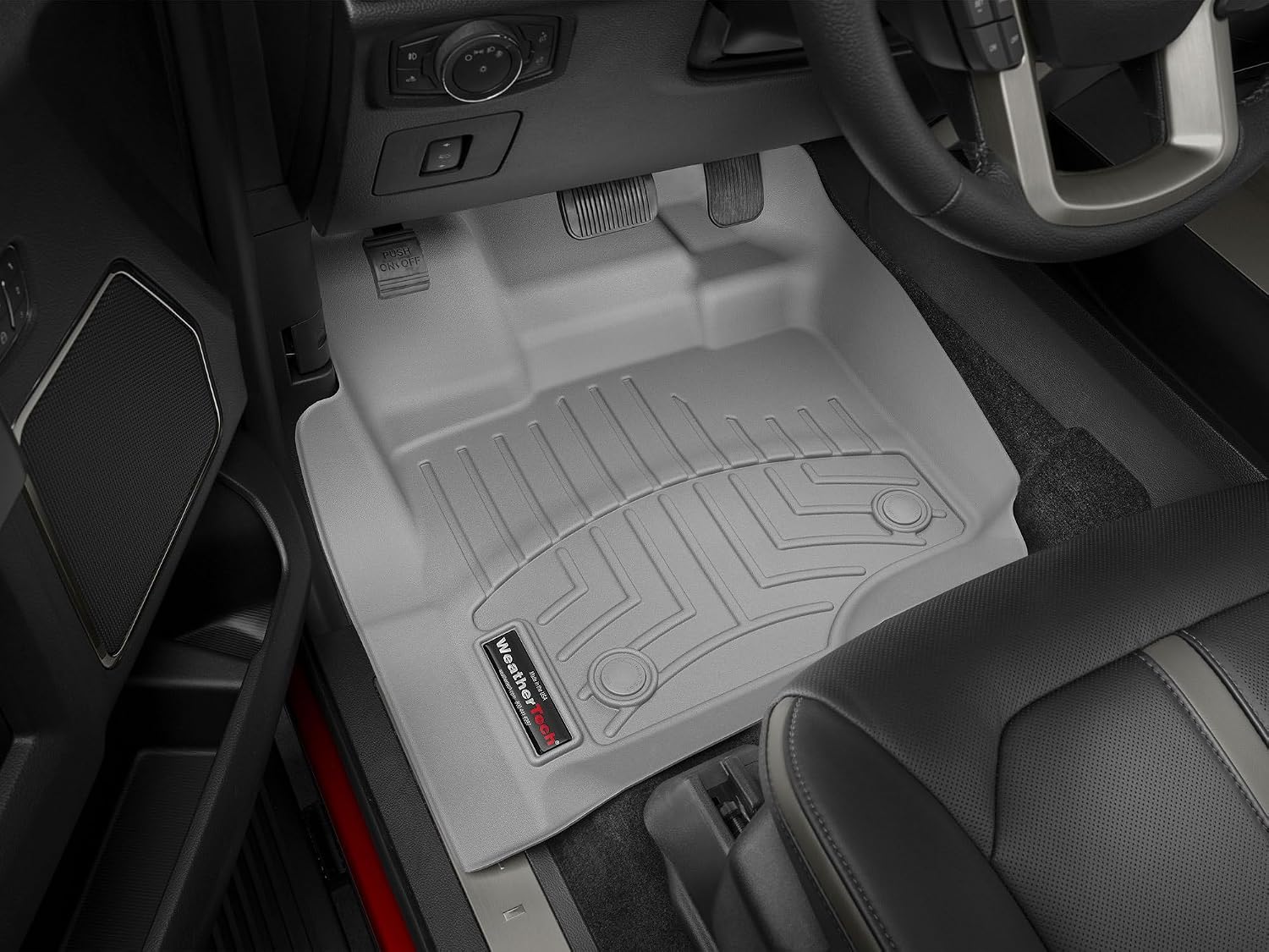 WeatherTech Custom Fit FloorLiners for Ford F-150, F-150 Lightning, F-150 Raptor - 1st & 2nd Row (45697-1-6), Tan