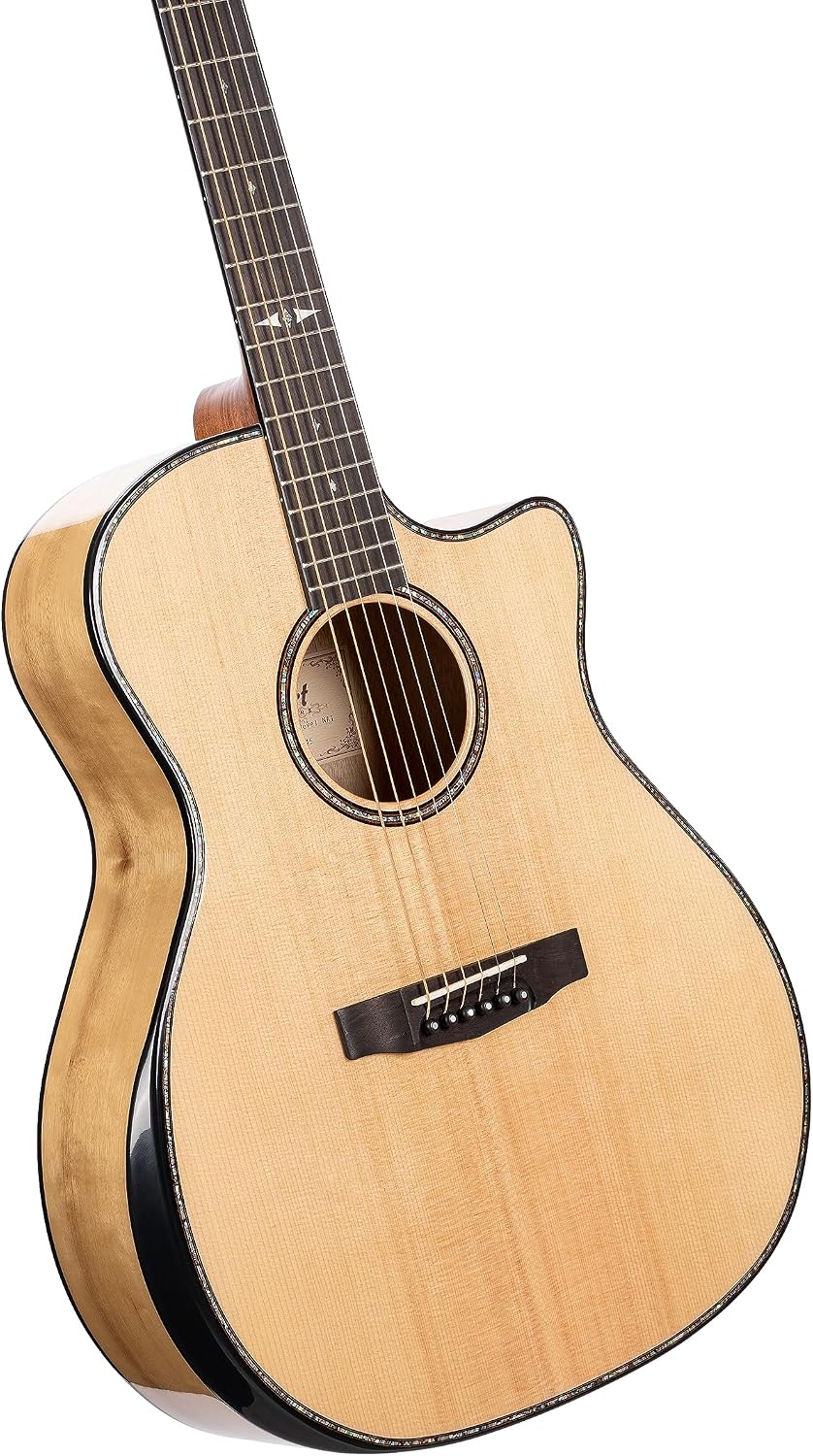 Cort 6 String Acoustic-Electric Guitar, Right, Natural Glossy, Full (GAMYBEVELNAT-U)