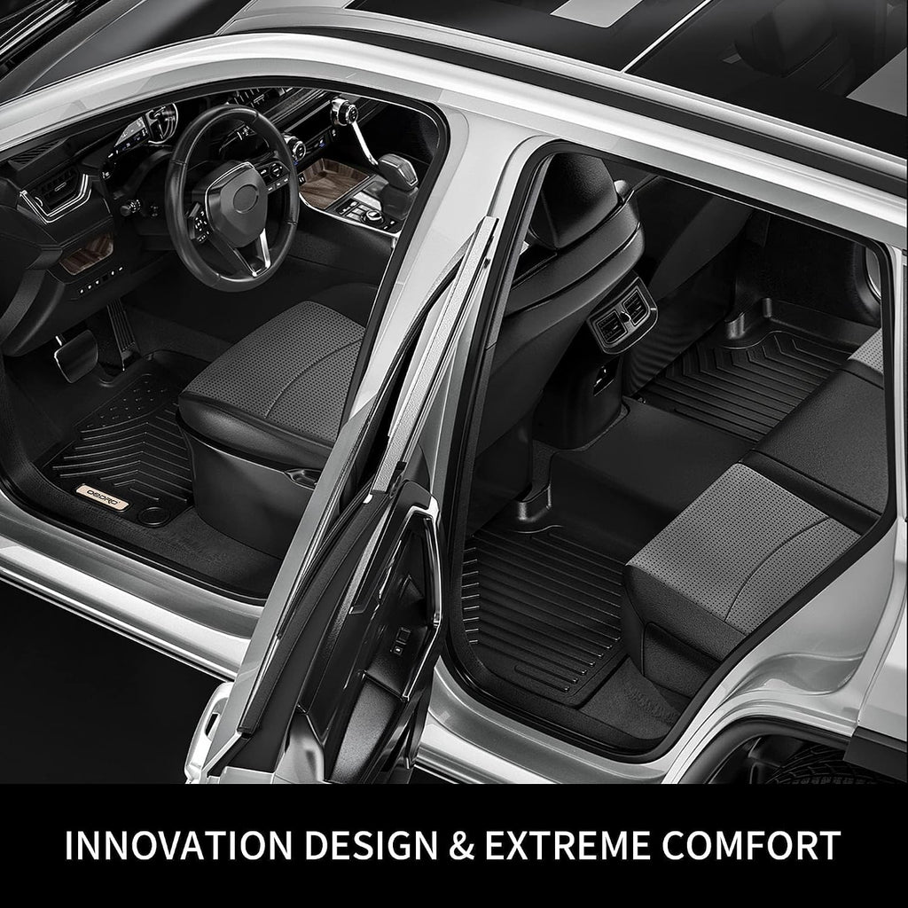 OEDRO Floor Mats Fit for 2020-2024 Hyundai Sonata / 2021-2025 Kia K5 (Only FWD Models), All Weather Custom Fit Car Floor Liners Includes Front & Rear Floor Liner Set, Black