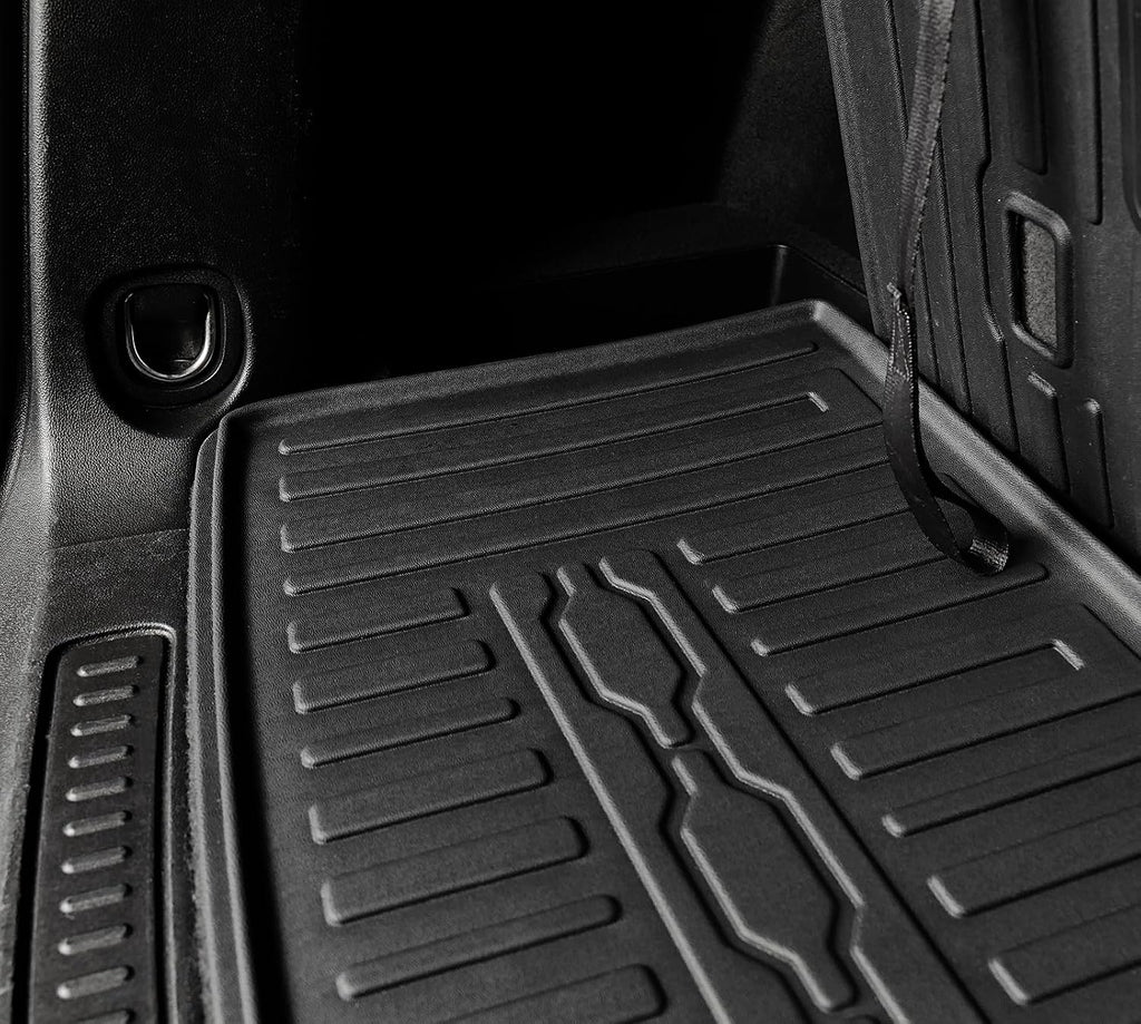Floor Mats Cargo Mat Set for 2017-2023 GMC Acadia 6 Seats Captain Chairs Accessories, All-Weather TPE Trunk Mat Cargo Liner Backrest Mats SLE/SLT/AT4/DENALI(Floor Mats+2-in-1 Cargo Mat)