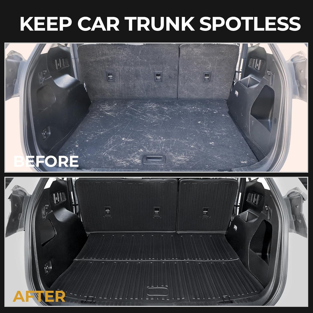 Floor Mats for Ford Edge 2015-2026, All Weather Floor Mats Trunk Cargo Liner with Backrest Protectors and Door Sill Guards Accessories, Full Coverage Set