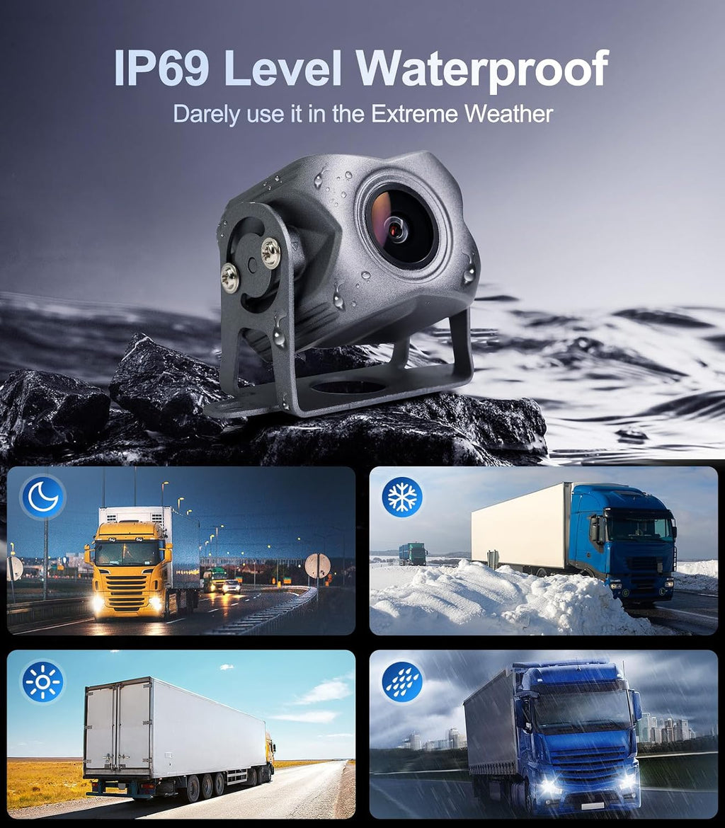 5-Channel 1080P Backup Camera Dash Cam with 10.2'' Monitor,DVR Recording Back Up Camera for RV/Truck/Van/Trailer/SUV Cars, Android.11 Car Raido with Wireless CarPlay/Android Auto/BT/FM/WiFi