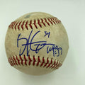 Historic Bryce Harper MLB Debut 10-20-2010 Signed Game Used Baseball JSA COA - MLB Autographed Game Used Baseballs