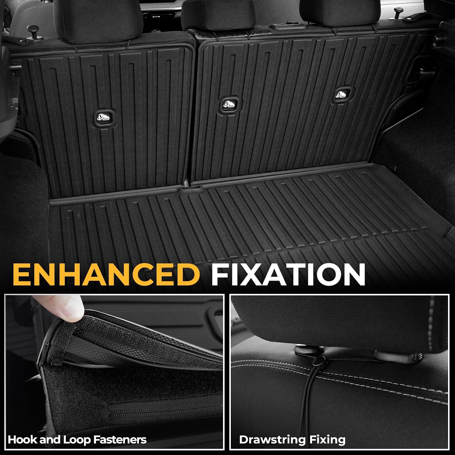 Floor Mats for Nissan Kicks 2025-2026, All Weather Floor Mats Trunk Cargo Liner and Door Sill Guards Accessories, Full Coverage Set (Fit for FWD/AWD)