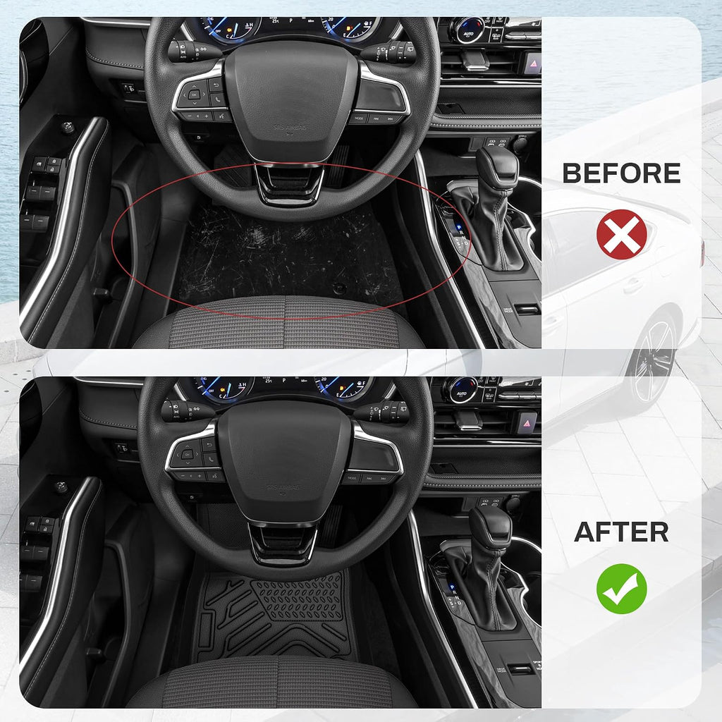 Floor Mats & Cargo Liner Fit for 2022-2026 Jeep Grand Cherokee (Include 4XE NOT for L or WK), Custom Fit TPE All Weather Floor Liners Cargo Mat, 1st 2nd Rows Mats Trunk Liner Full Set Accessories