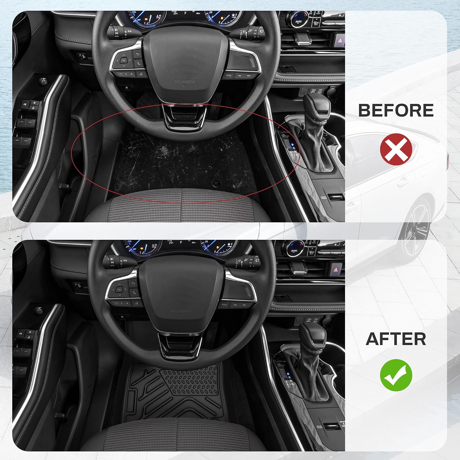 Floor Mats & Cargo Liner Fit for 2022-2026 Jeep Grand Cherokee (Include 4XE NOT for L or WK), Custom Fit TPE All Weather Floor Liners Cargo Mat, 1st 2nd Rows Mats Trunk Liner Full Set Accessories