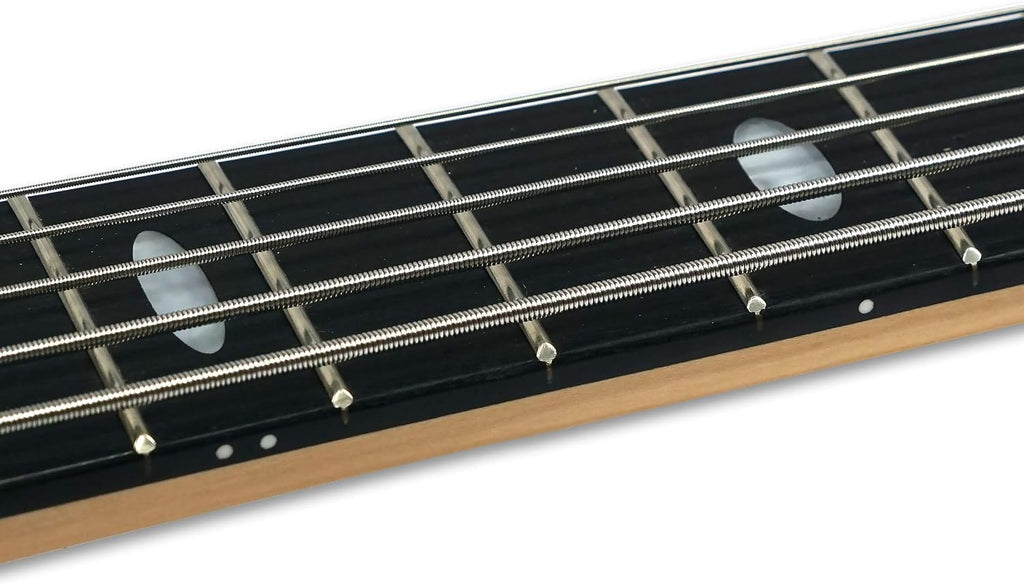 Left-handed 5 String Electric Bass Guitar Millettia Laurentii+Okoume body maple