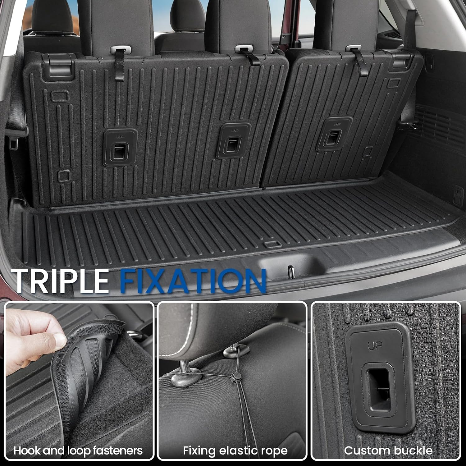 Floor Mats Set for 2022-2025 2026 Nissan Pathfinder 7/8 Seats, All Weather TPE Cargo Liner Backrest Mat Trunk Lower Mat Door Sill Guards Accessories (for Nissan Pathfinder | 2022-2026)