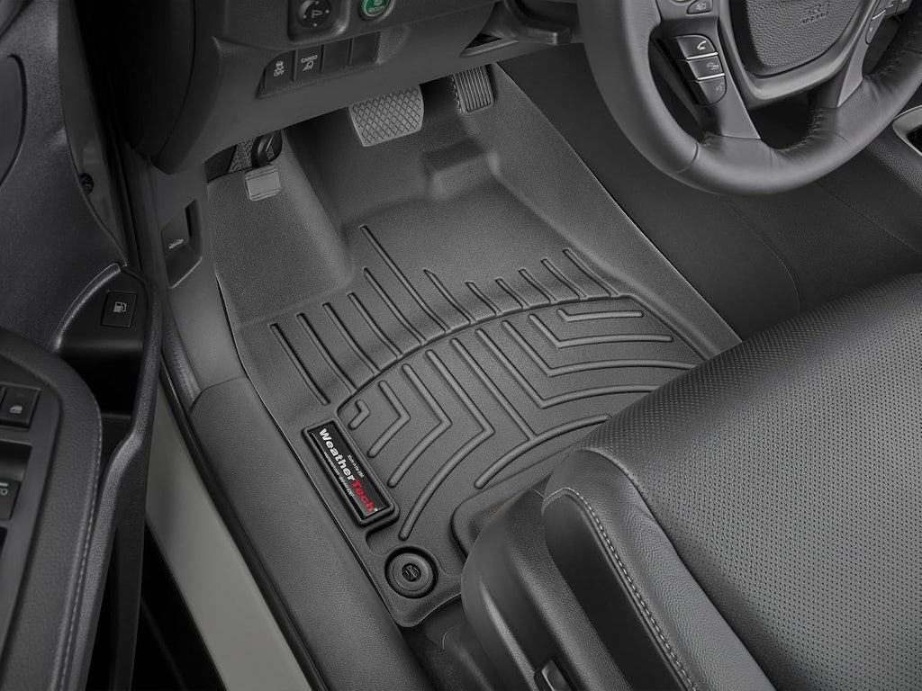 WeatherTech Custom Fit FloorLiners for Honda Ridgeline - 1st Row (449711), Black