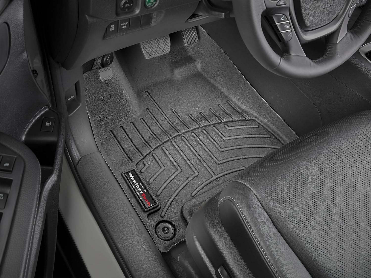 WeatherTech Custom Fit FloorLiners for Honda Ridgeline - 1st Row (449711), Black