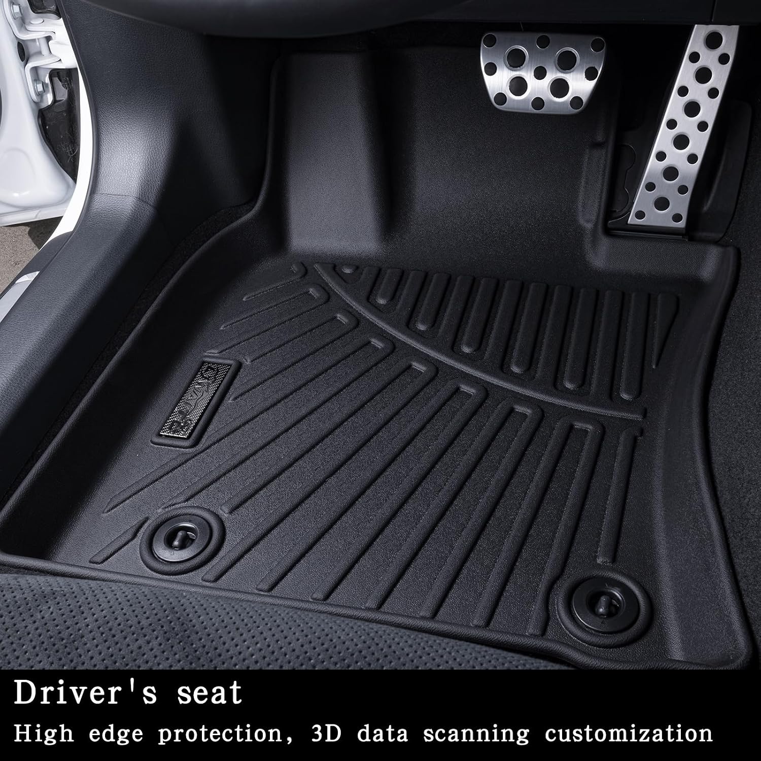All-Weather TPE Floor Mats for 2016-2020 Kia Sorento, 3 Row Custom Fit Floor Liners，Cargo Liner with Seat Back Protection, Heavy Duty Non-Slip, Trunk Mat Set