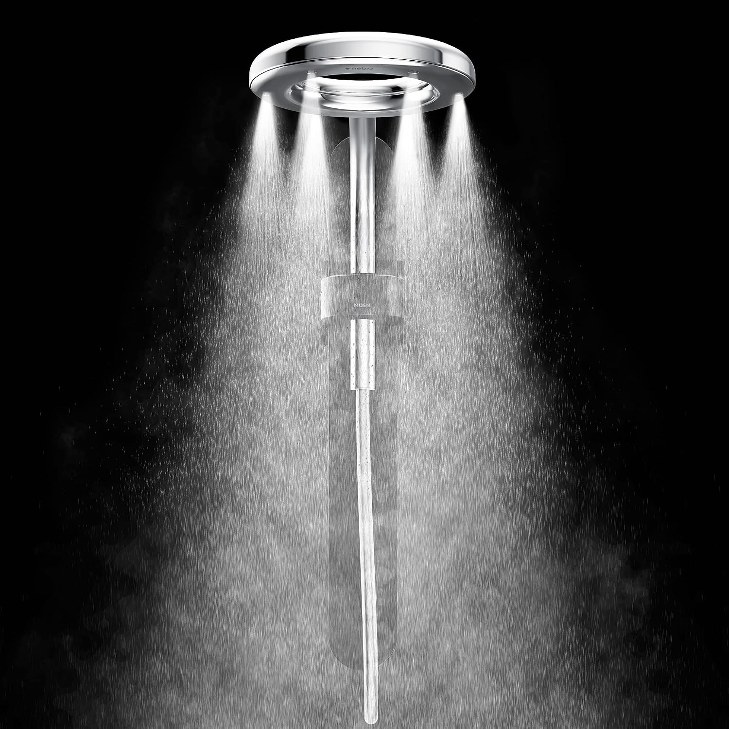 Moen N207R0BLC Spa Shower Rainshower, Matte Black/Chrome