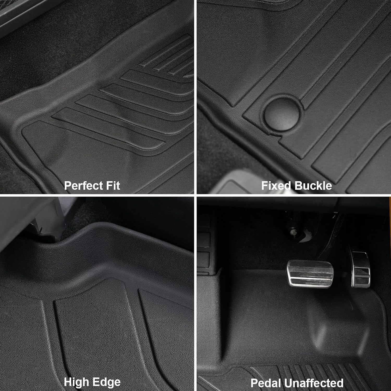 Floor Mats for Ford Escape 2020-2026, All Weather Floor Mats Trunk Cargo Liner with Backrest Protectors and Door Sill Guards Accessories, Full Coverage Set (Not fit Hybrid Model)