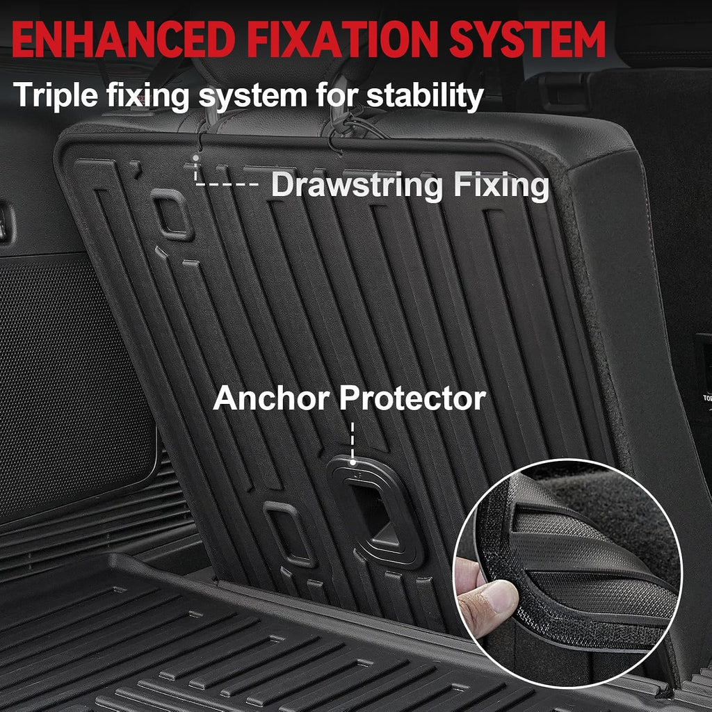 Floor Mats for Ford Explorer 2020-2026, All Weather Floor Mats Trunk Cargo Liner with Backrest Protectors Accessories, Full Coverage Set (Fit 6 Seats)