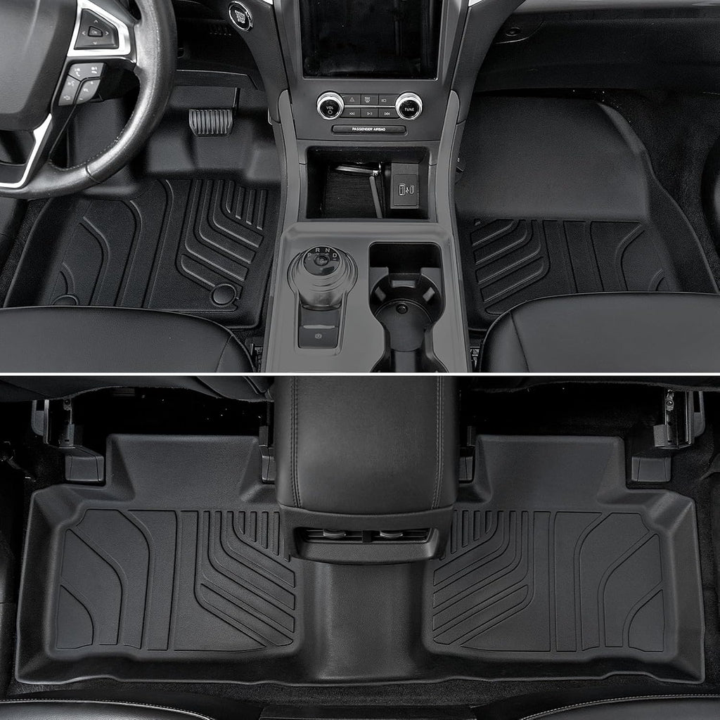 Floor Mats for Ford Edge 2015-2026, All Weather Floor Mats Trunk Cargo Liner with Backrest Protectors and Door Sill Guards Accessories, Full Coverage Set