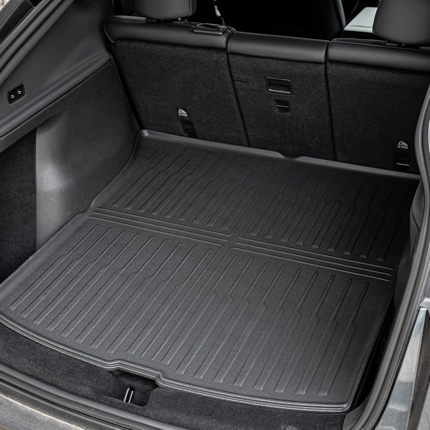 WEIZE Tesla Model Y Juniper Floor Mats 2025 2026, 11 PCS Full Set All Weather Non-Slip Floor Mats & Cargo Liners, Black Car Mats for Tesla Interior Accessories ((Not for Standard)