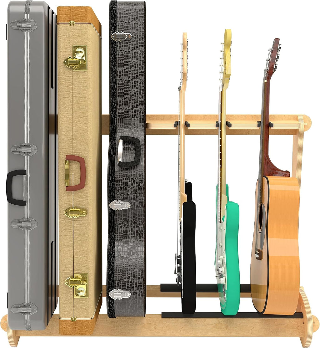 A&S Crafted Products Combo Guitar & Case Stand for Acoustics & Electrics - The VersaRack | Nitro Safe | Made in U.S.A.