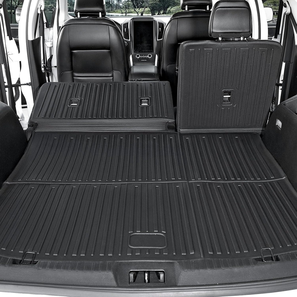 Floor Mats for Ford Edge 2015-2026, All Weather Floor Mats Trunk Cargo Liner with Backrest Protectors and Door Sill Guards Accessories, Full Coverage Set