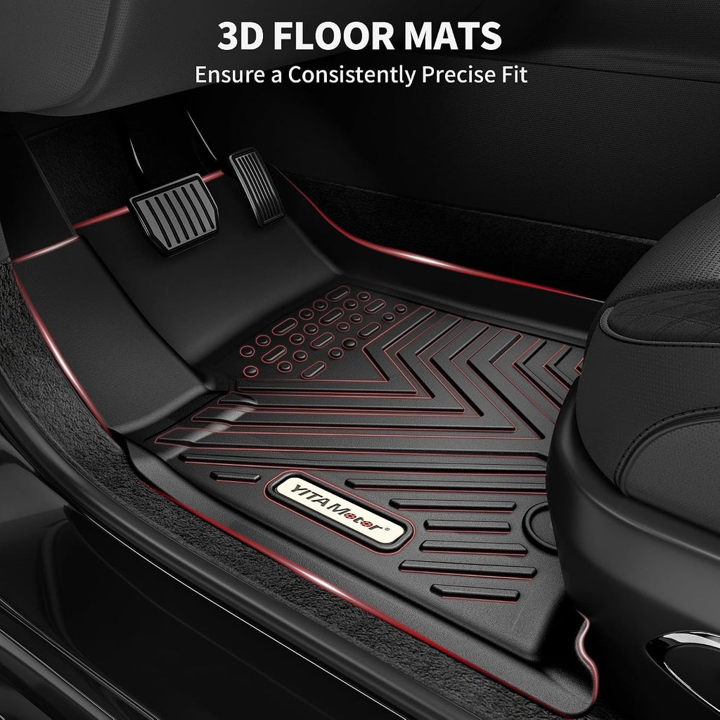 YITAMOTOR Floor Mats Fit for Honda Odyssey 2018-2026, All-Weather Floor Liners Set Custom Fit for Front 1st, 2nd & 3rd Row,Car Accessories Black