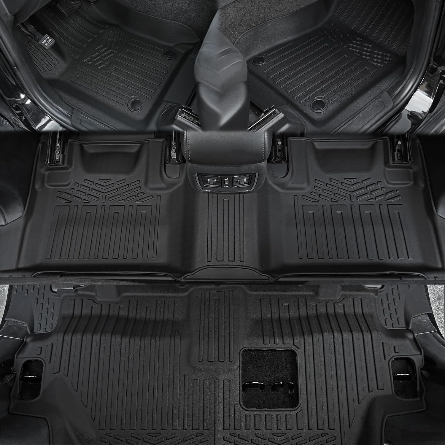 Floor Mats for 2016-2025 2026 Dodge Durango 7-seat, All Weather TPE Cargo Liner Cargo Mat and 3rd Row Backrest Mats for Durango Accessories