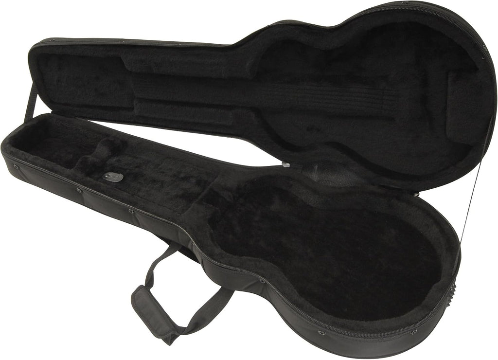 SKB Les Paul Style Electric Guitar Soft Case, Black – Lightweight Construction with 2 Zippered Pouches and Foam Inserts for Protection
