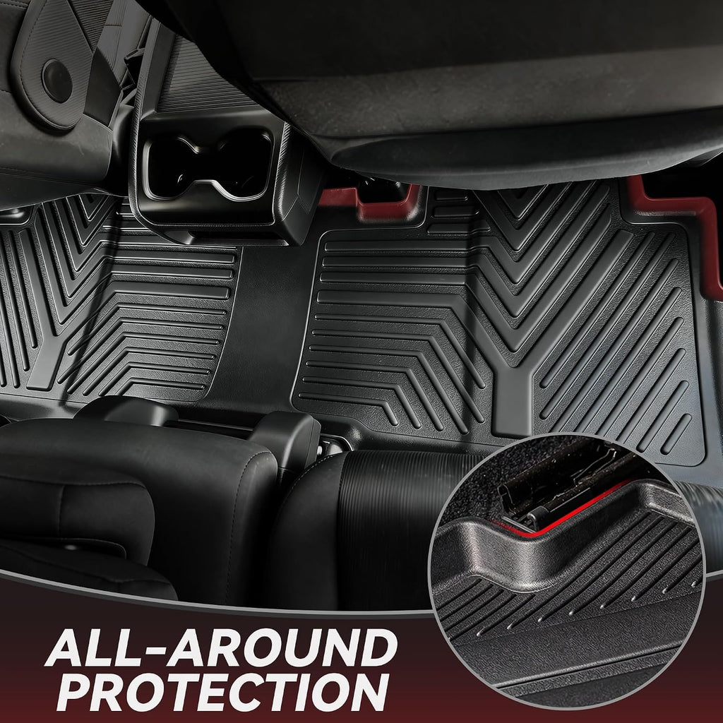 YITAMOTOR Floor Mats & Cargo Liner Fit for Honda CR-V 2026-2023, All Weather TPE Custom Fit for CRV (Gasoline & Hybrid & e:FCEV) Floor Liners with Cargo Mat (Upper Position) Full Set, Black