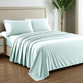 Mayfair Linen 100% Egyptian Cotton Sheets California King Size - Luxury 1000 Series Grandiose Collection Cal King Sheets (4 PC, Sea Foam), 16' Deep Pocket Sateen Soft, Cooling Hotel Bed Sheet Set