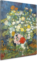 IPIC - Vincent Van Gogh Vase with Chrysanthemums and Other Flowers Giclee Canvas Print, Floral Still Life Wall Art, 1.5' Gallery Wrapped Large Canvas for Living Room Decor, Made in USA