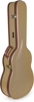 Crossrock Wooden Classical Guitar Case for 4/4 Full Size | Arched Top Design, Plush Interior, Metal Latches, Storage Compartment – Durable Hard Shell-Vintage Tweed(CRW600CTW)