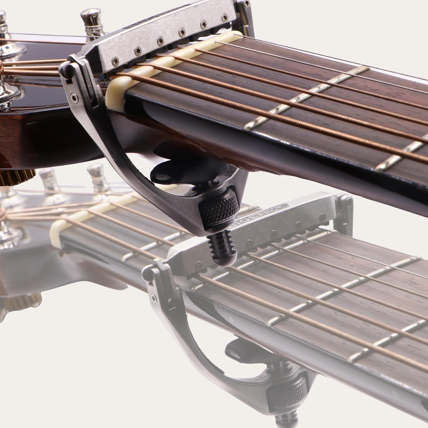 Paige Pro Capo for 6-String Acoustic Guitar – Individual String Tension, USA Made - Enhanced Tone Innovation - Stainless Steel