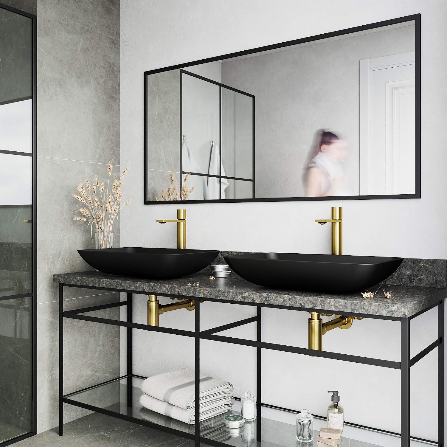 VIGO Gotham Single-Handle Single-Hole Mount Vessel Bathroom Sink Faucet, 12-Inch, Matte Brushed Gold, Modern Design, Solid Brass, 1.2 GPM WaterSense & Ceramic Disc Valve, Corrosion-Resistant