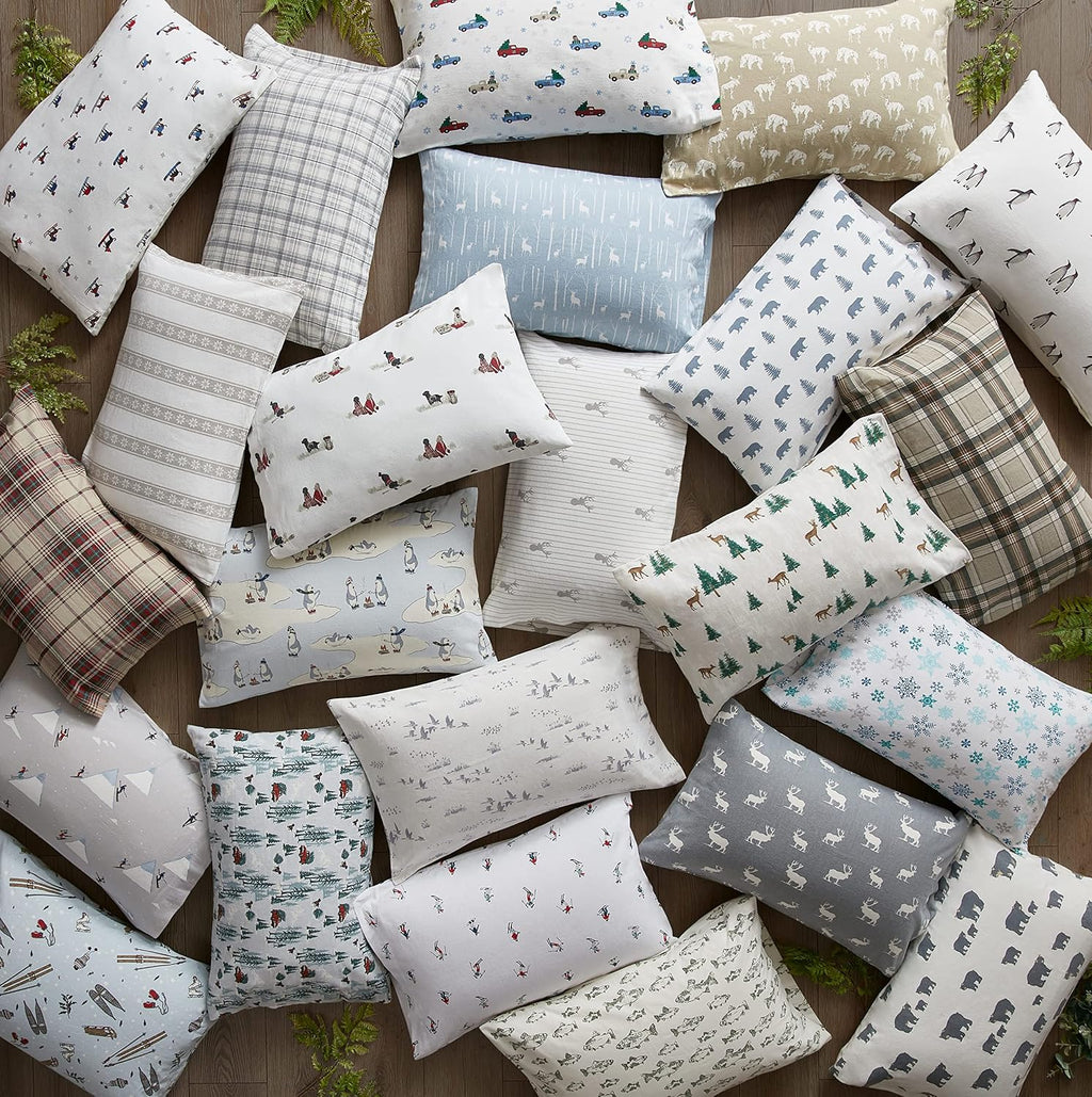 Eddie Bauer - Twin Sheets, Cotton Flannel Bedding Set, Brushed for Extra Softness, Cozy Home Decor (Buckhead Ridge, Twin)