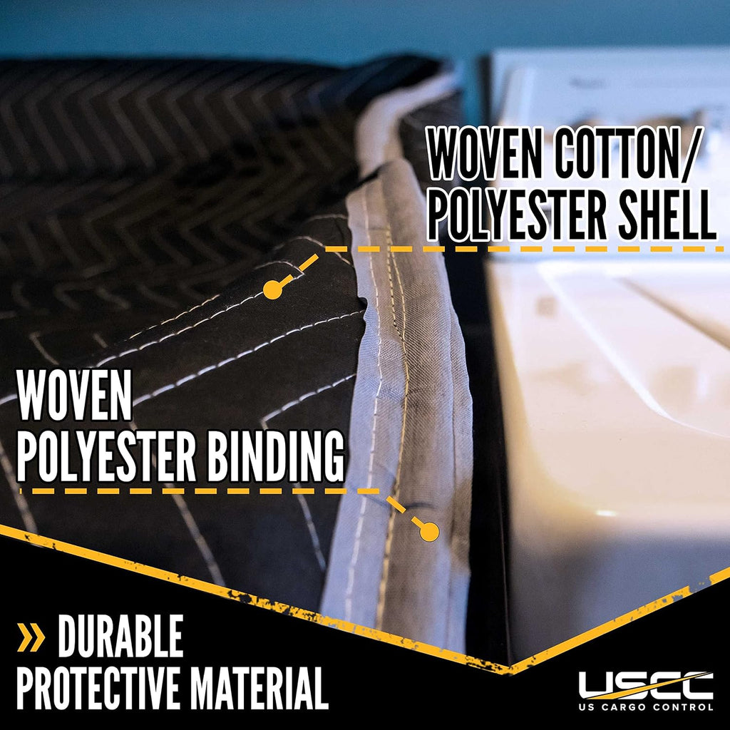 US Cargo Control Washer and Dryer Covers 30' x 46' (2-Pack), Quilted Washer Dryer Covers for Moving and Storage, Cotton/Polyester Furniture Pads for Moving and Storage, Can Use on Oven Ranges
