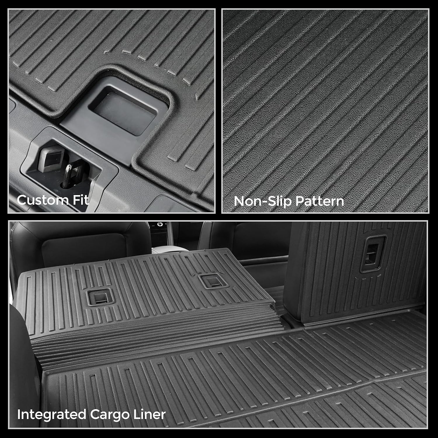 Floor Mats for Ford Escape 2020-2026, All Weather Floor Mats Trunk Cargo Liner with Backrest Protectors and Door Sill Guards Accessories, Full Coverage Set (Not fit Hybrid Model)
