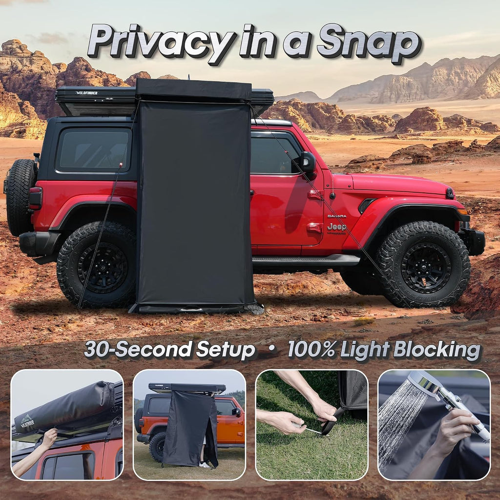 WildFinder Rooftop Tent Hard Shell Roof Top Tent Hardshell Suitable for Jeep SUV Truck Van,Camping Car Roof for 2-3 Person