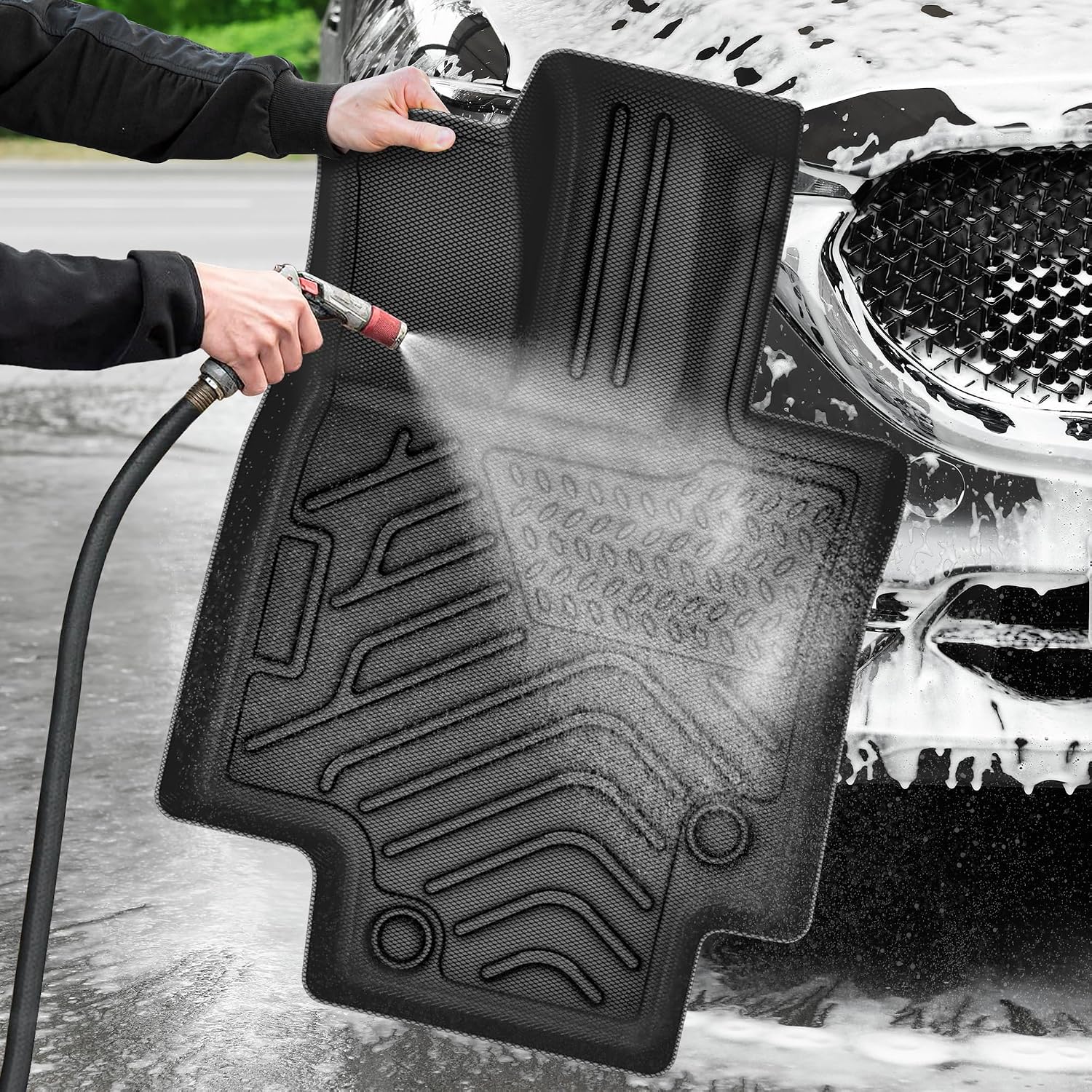 Floor Mats & Cargo Liner Fit for 2022-2026 Jeep Grand Cherokee (Include 4XE NOT for L or WK), Custom Fit TPE All Weather Floor Liners Cargo Mat, 1st 2nd Rows Mats Trunk Liner Full Set Accessories