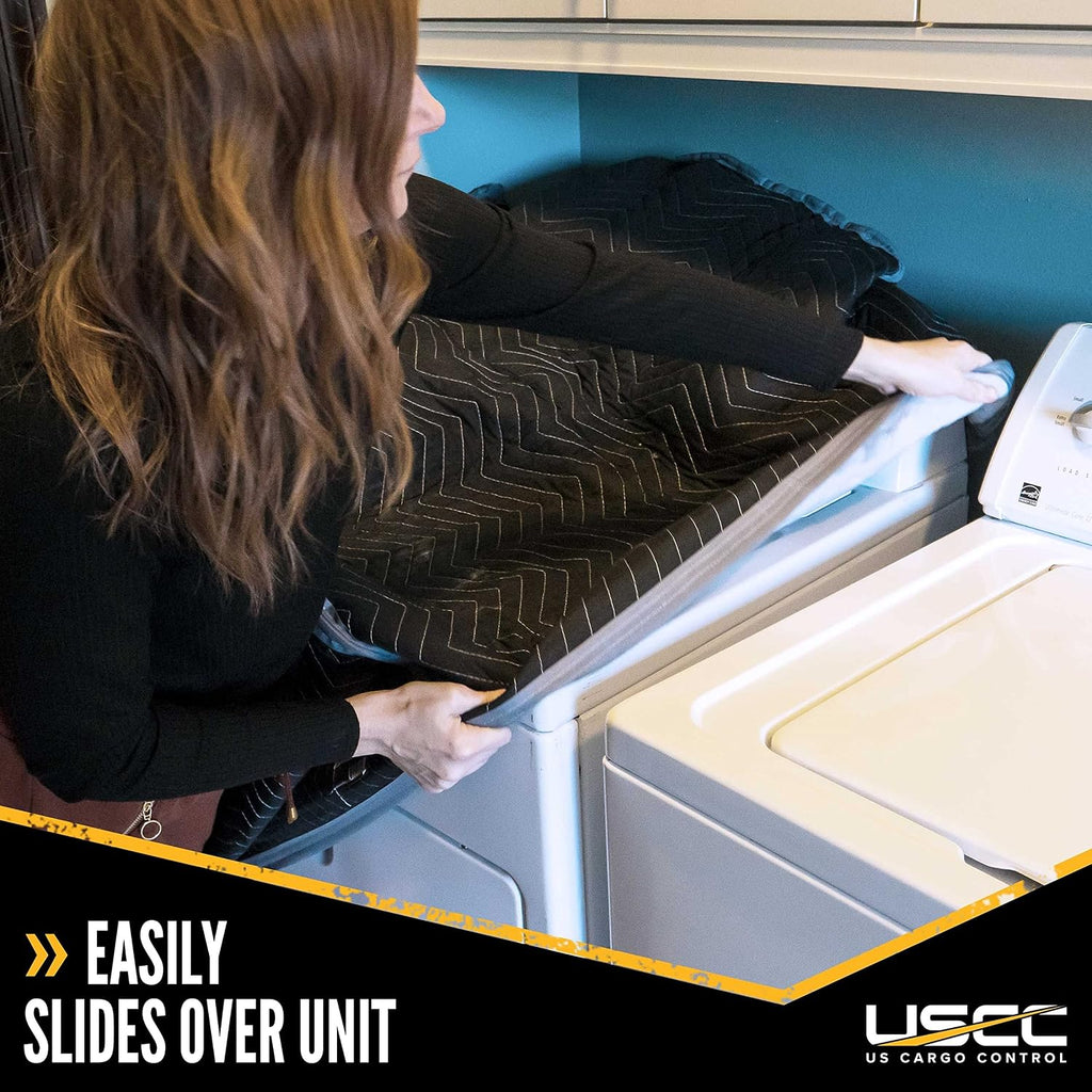 US Cargo Control Washer and Dryer Covers 30' x 46' (2-Pack), Quilted Washer Dryer Covers for Moving and Storage, Cotton/Polyester Furniture Pads for Moving and Storage, Can Use on Oven Ranges