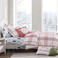 Levtex Home - Peppermint Plaid Comforter Set - Twin Comforter + One Standard Pillow Cases - Red, Cream - Waffle Plaid - Comforter (68 x 88in.) and Pillow Case (26 x 20in.) - Cotton