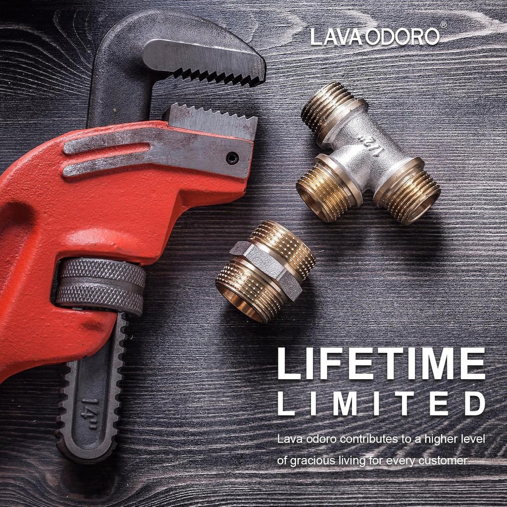 Oil Rubbed Bronze Kitchen Faucet with Pull Down Sprayer, Lava Odoro Bronze Kitchen Sink Faucet with Magnetic Docking Spray 3-Function, Brass Faucet for Kitchen Sink 1 Hole and 3 Hole, KF271-ORB