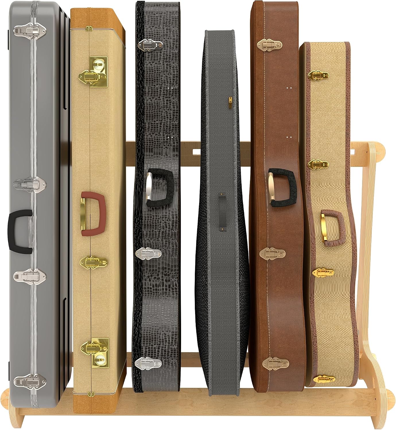 A&S Crafted Products Multi Guitar Case Rack for Acoustics & Electrics - The VersaRack | Home or Studio Storage | Made in U.S.A.