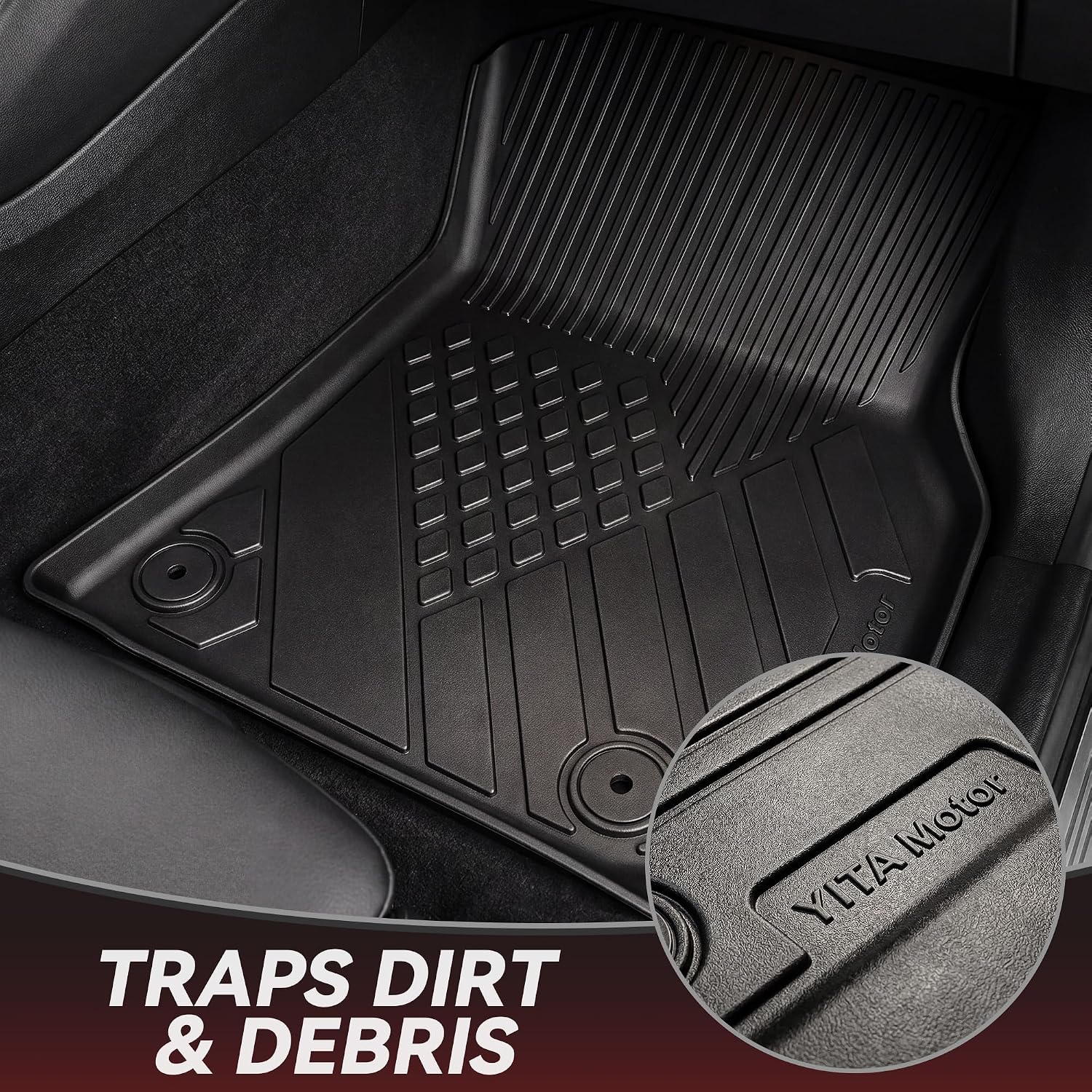 YITAMOTOR Floor Mats & Cargo Liner for 2025 2026 BMW X3 G45 (30 xDrive / M50 xDrive), All Weather TPE Floor Liner Custom Fit for BMW X3 Accessories, 1st, 2nd Row and Cargo Liners, Black
