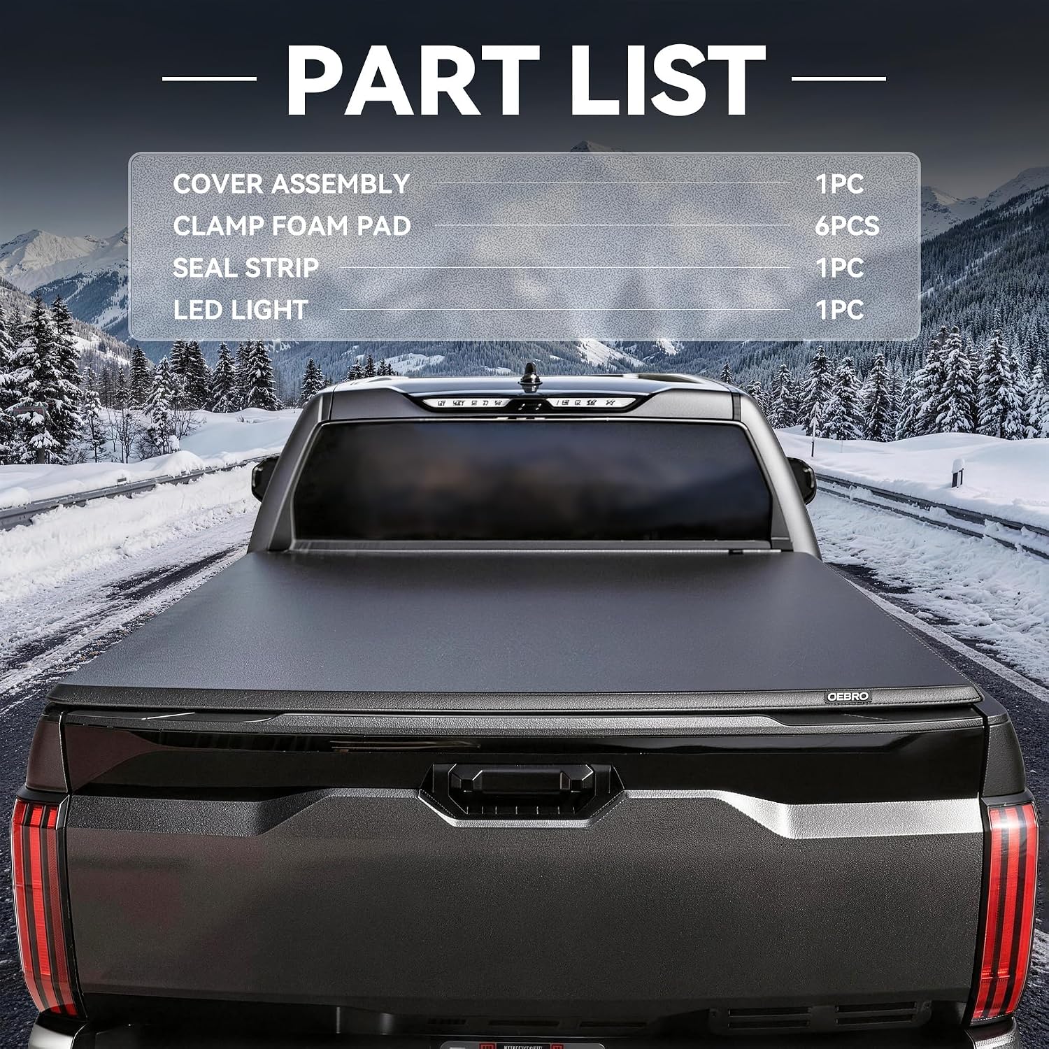 oEdRo Tri-Fold Truck Bed Soft Tonneau Cover Compatible with 2019-2026 Chevy Silverado 1500 / GMC Sierra 1500 New Body Style, Fleetside 5.8 Feet Bed w/o Multi-Flex Tailgate