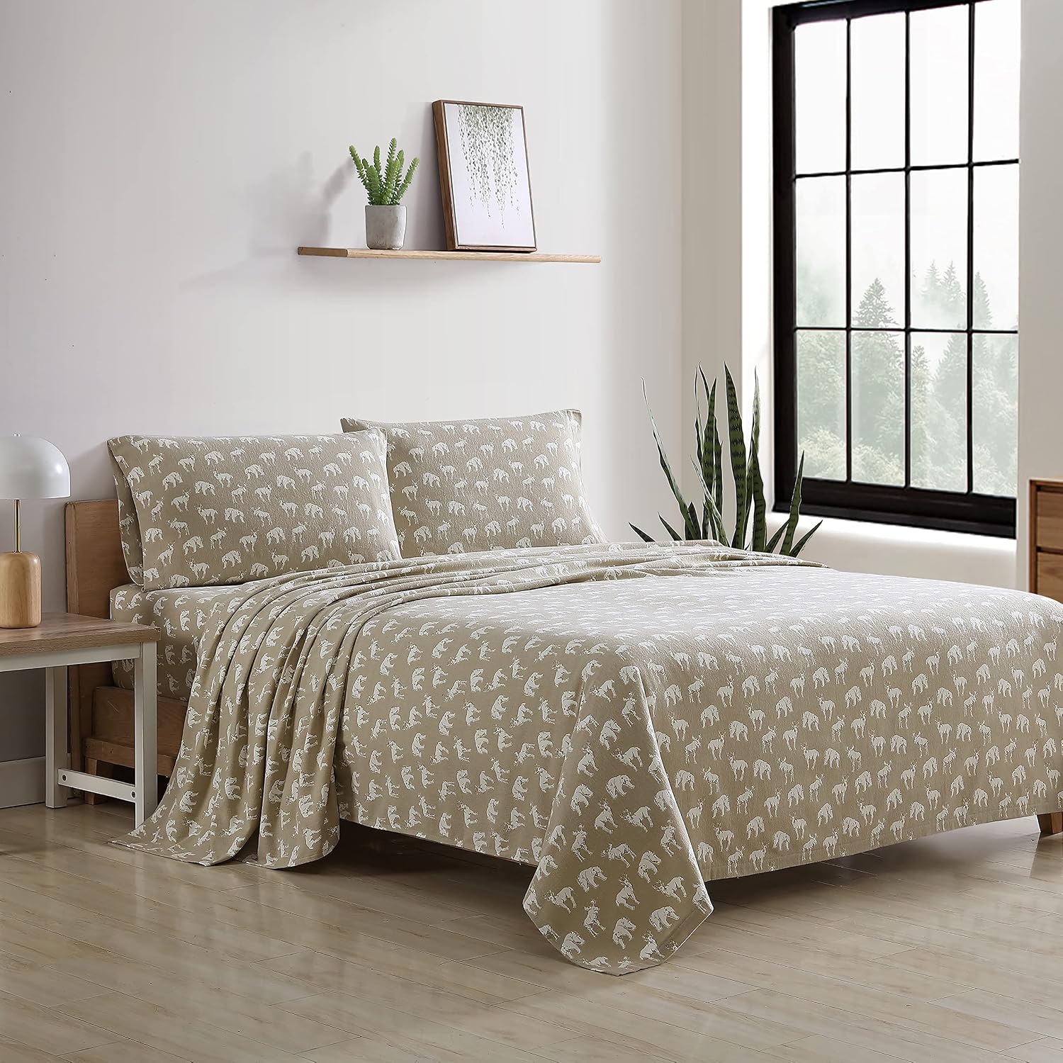 Eddie Bauer - Twin Sheets, Cotton Flannel Bedding Set, Brushed for Extra Softness, Cozy Home Decor (Buckhead Ridge, Twin)