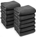 Sure-Max 12 Heavy-Duty Moving & Packing Blankets - Ultra Thick Pro - 80' x 72' (65 lb/dz weight) - Professional Quilted Shipping Furniture Pads Black