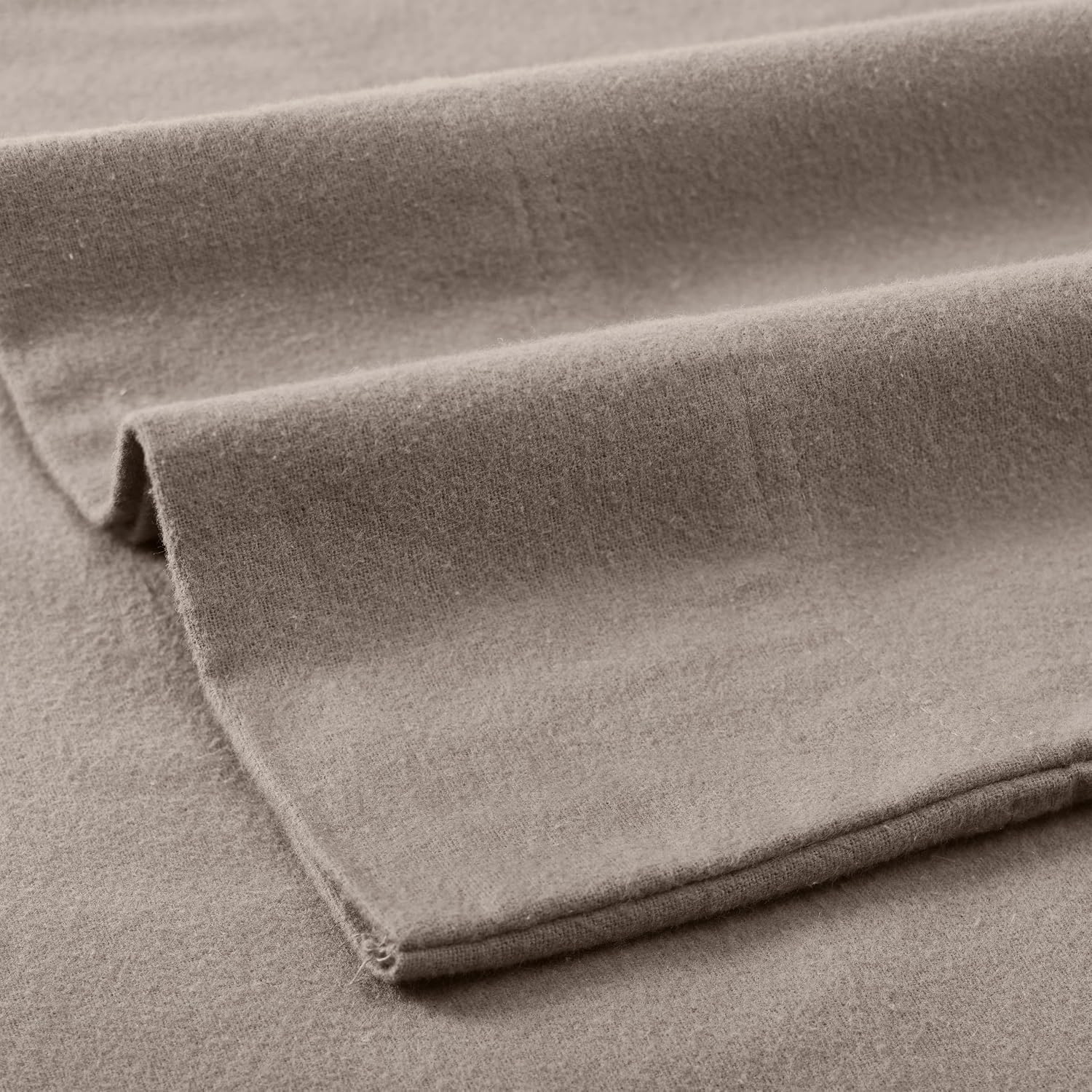 Superior Rome Flannel Cotton Sheet Set, Ultra-Soft Fuzzy Sheets, Modern, Farmhouse Bedding, Basics, Includes; Flat Sheet, Elastic Deep Pocket Fitted Sheet, Pillowcase, Twin, Solid Grey