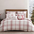 Levtex Home - Peppermint Plaid Comforter Set - Full/Queen Comforter + Two Standard Pillow Cases - Red, Cream - Waffle Plaid - Comforter (90 x 94in.) and Pillow Case (26 x 20in.) - Cotton
