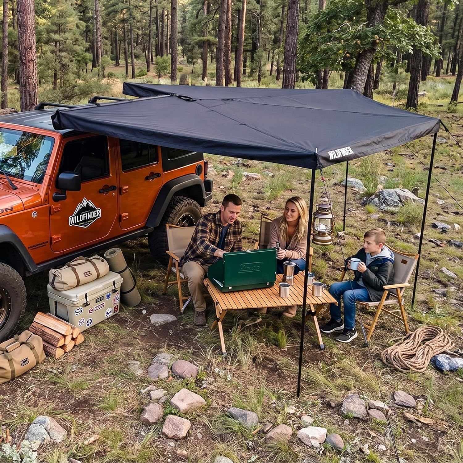 WildFinder Rooftop Tent Hard Shell Roof Top Tent Hardshell Suitable for Jeep SUV Truck Van,Camping Car Roof for 2-3 Person