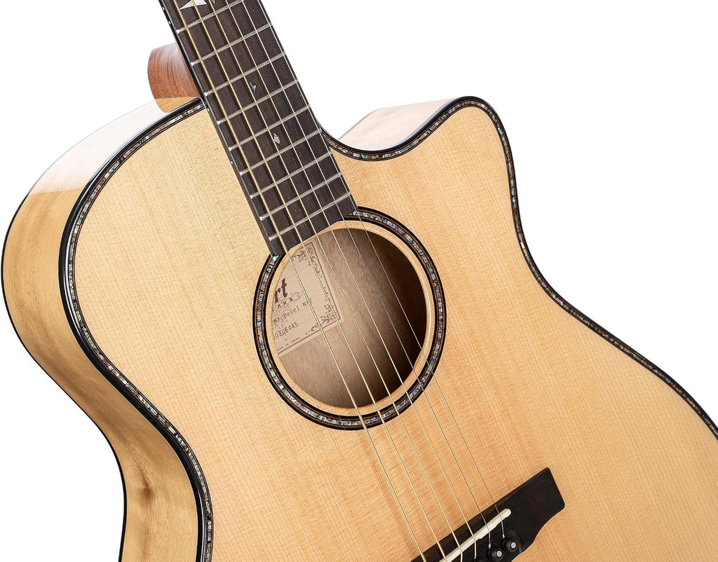 Cort 6 String Acoustic-Electric Guitar, Right, Natural Glossy, Full (GAMYBEVELNAT-U)